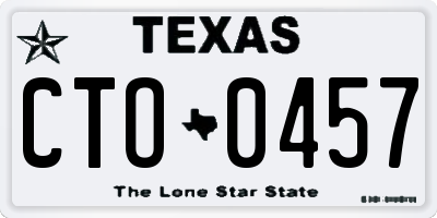 TX license plate CTO0457