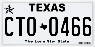 TX license plate CTO0466