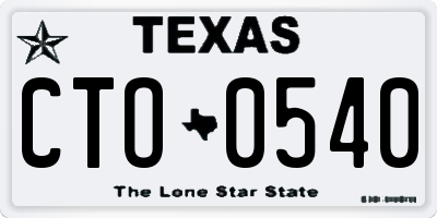TX license plate CTO0540