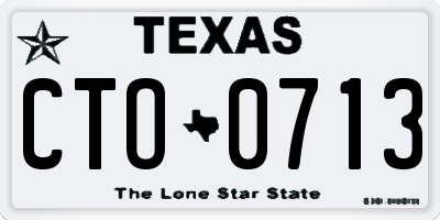 TX license plate CTO0713