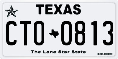 TX license plate CTO0813