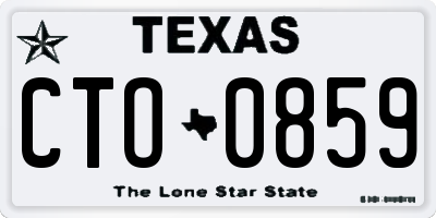 TX license plate CTO0859