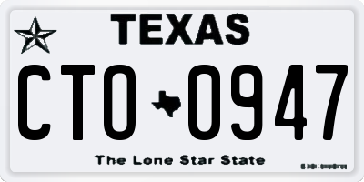 TX license plate CTO0947