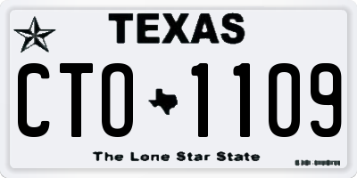 TX license plate CTO1109