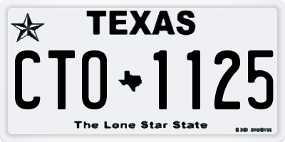 TX license plate CTO1125