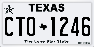 TX license plate CTO1246