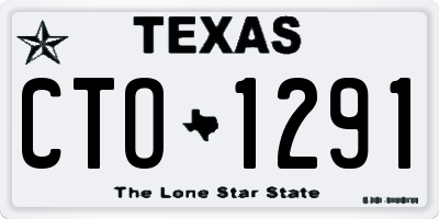 TX license plate CTO1291