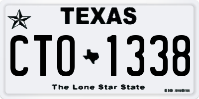 TX license plate CTO1338