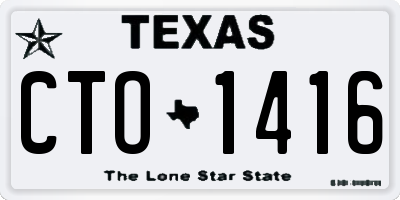 TX license plate CTO1416