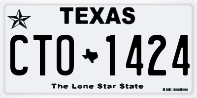 TX license plate CTO1424