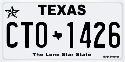 TX license plate CTO1426