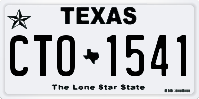 TX license plate CTO1541