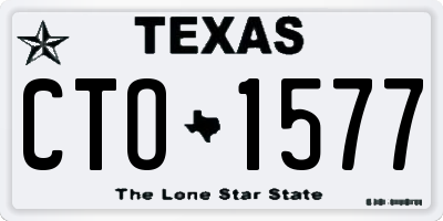 TX license plate CTO1577