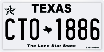 TX license plate CTO1886