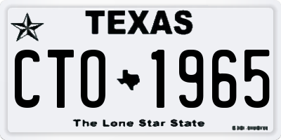 TX license plate CTO1965