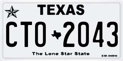 TX license plate CTO2043