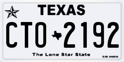 TX license plate CTO2192
