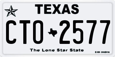 TX license plate CTO2577