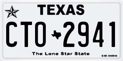 TX license plate CTO2941
