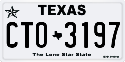 TX license plate CTO3197