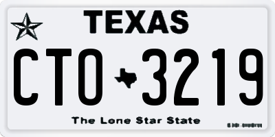 TX license plate CTO3219