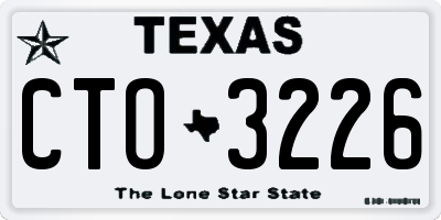 TX license plate CTO3226