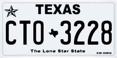 TX license plate CTO3228