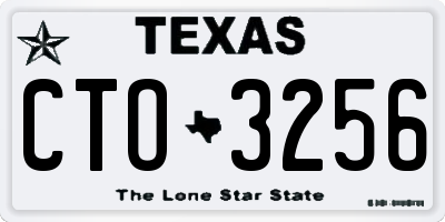 TX license plate CTO3256