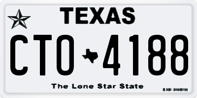 TX license plate CTO4188