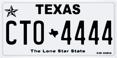 TX license plate CTO4444