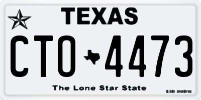 TX license plate CTO4473