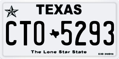 TX license plate CTO5293