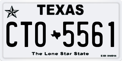 TX license plate CTO5561