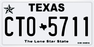 TX license plate CTO5711