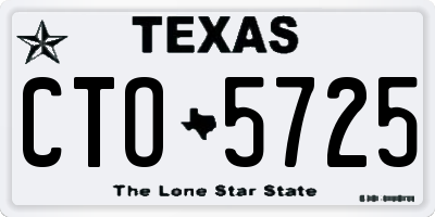 TX license plate CTO5725