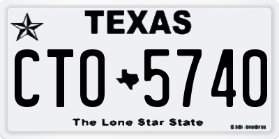 TX license plate CTO5740