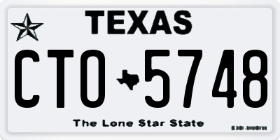 TX license plate CTO5748