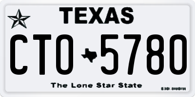 TX license plate CTO5780