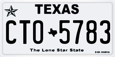TX license plate CTO5783
