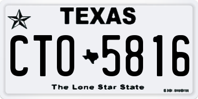 TX license plate CTO5816