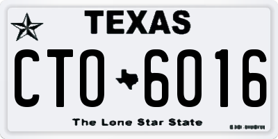 TX license plate CTO6016