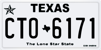 TX license plate CTO6171