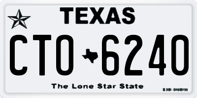 TX license plate CTO6240