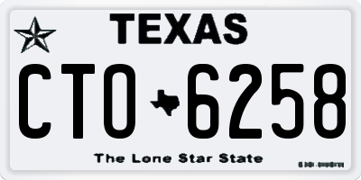 TX license plate CTO6258