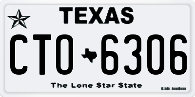 TX license plate CTO6306