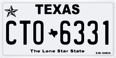 TX license plate CTO6331