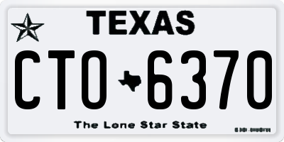 TX license plate CTO6370
