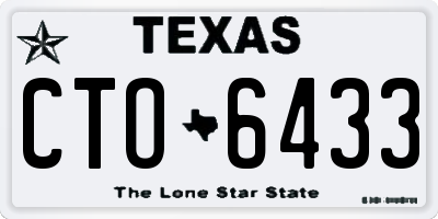 TX license plate CTO6433