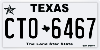 TX license plate CTO6467