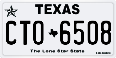 TX license plate CTO6508